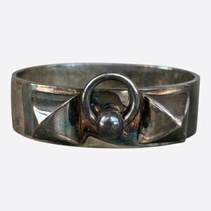 Hermes Silver Collier De Chien Bracelet